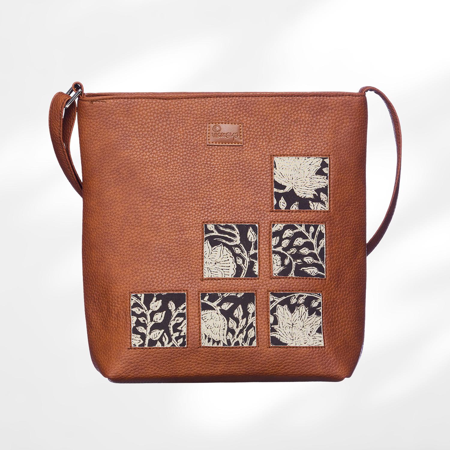 #colour_Monochrome Floral Cutwork Sling