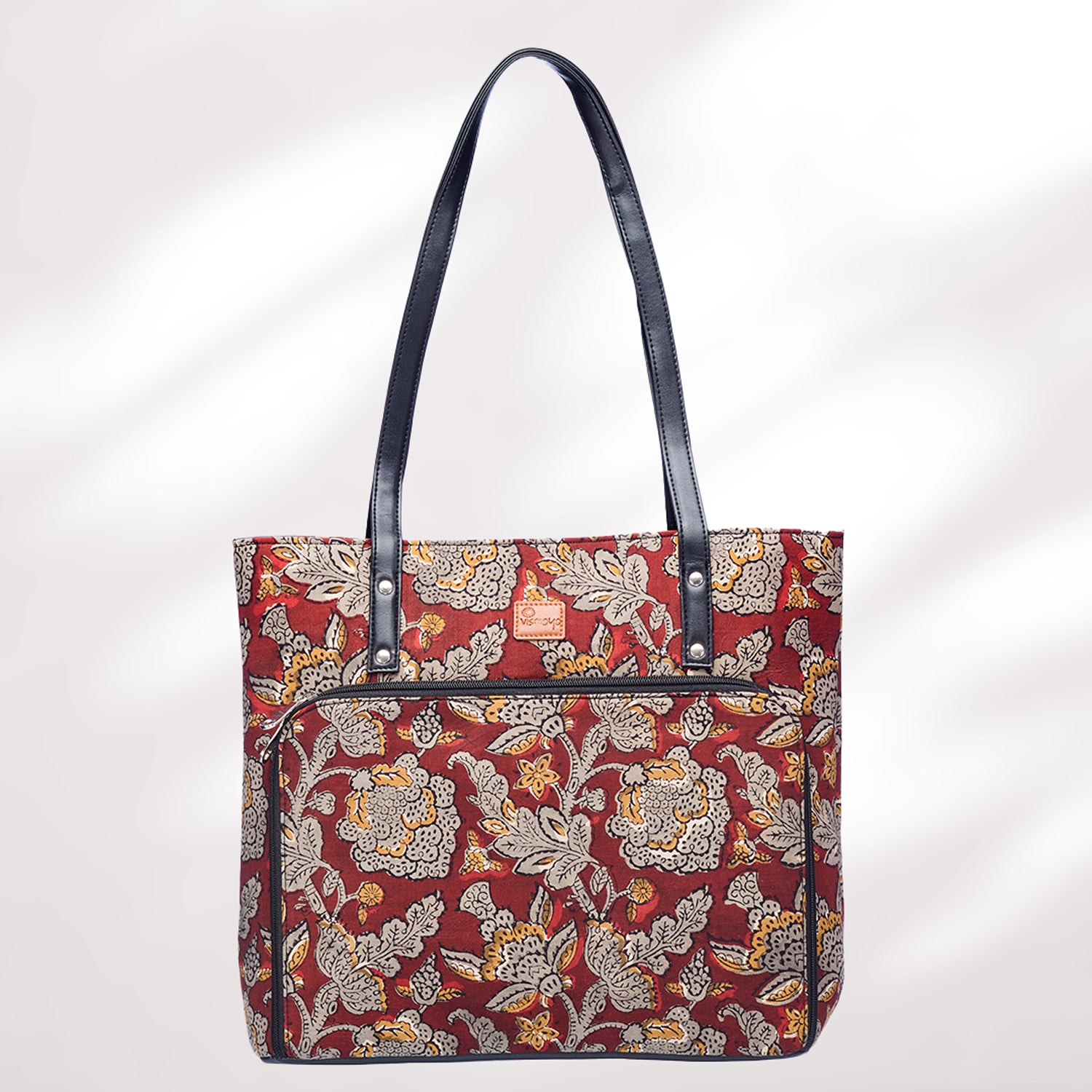 #colour_Red Floral Organizer Tote