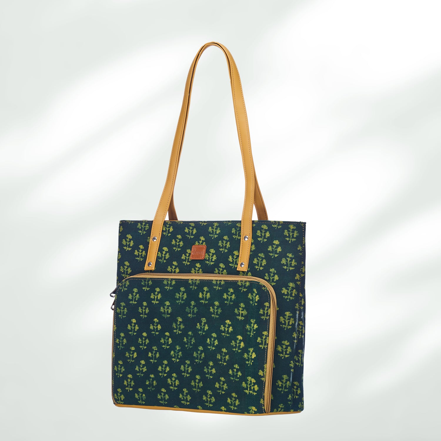 #colour_Green Motif Organizer Tote