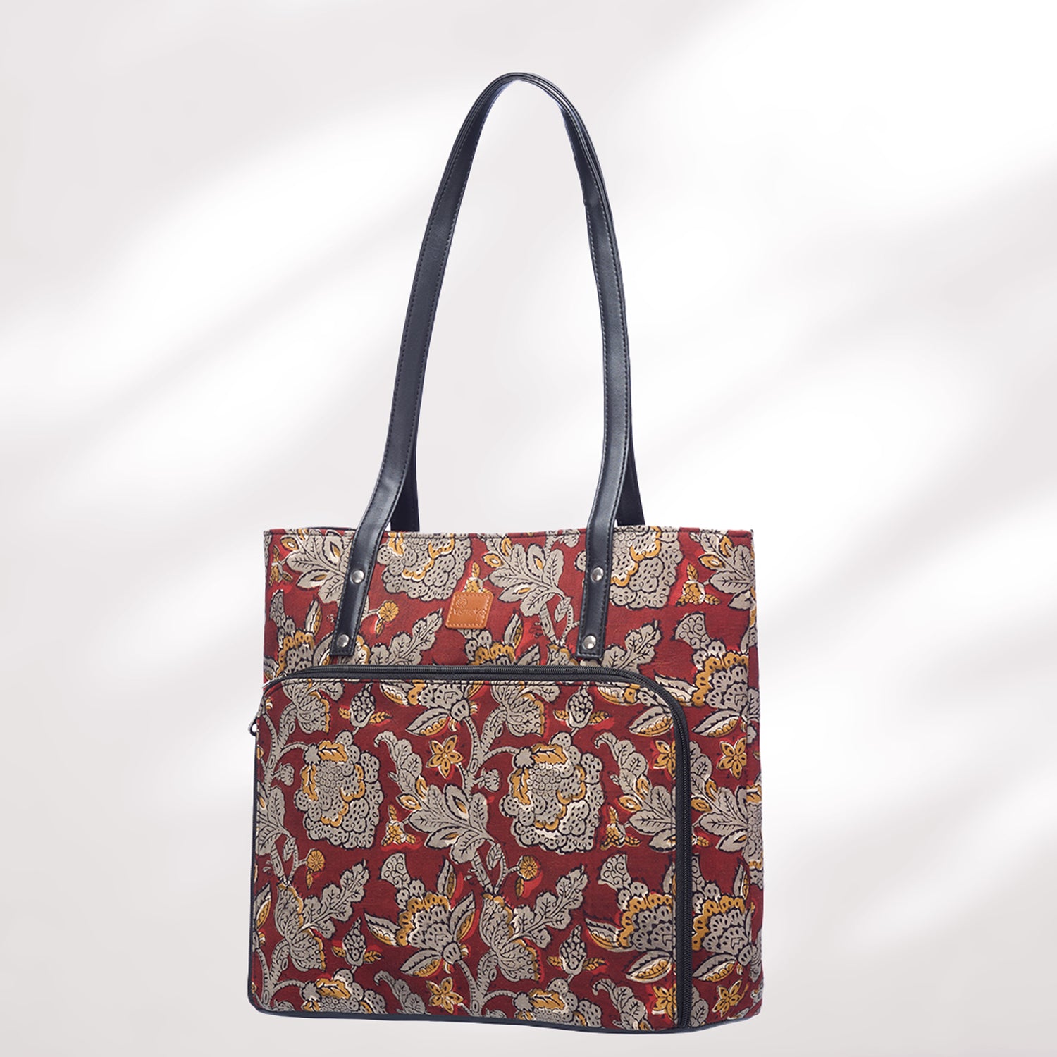 #colour_Red Floral Organizer Tote