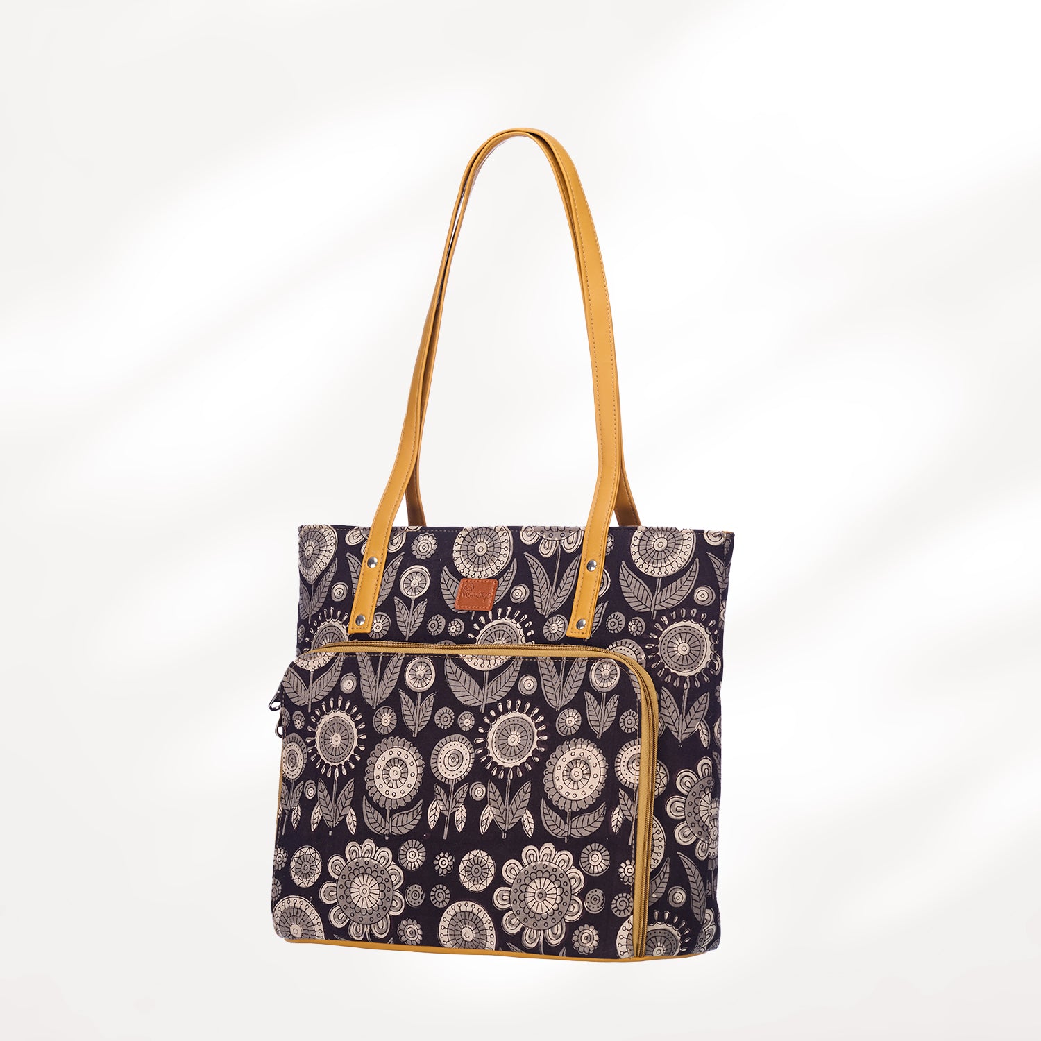 #colour_Floral Print Organizer Tote