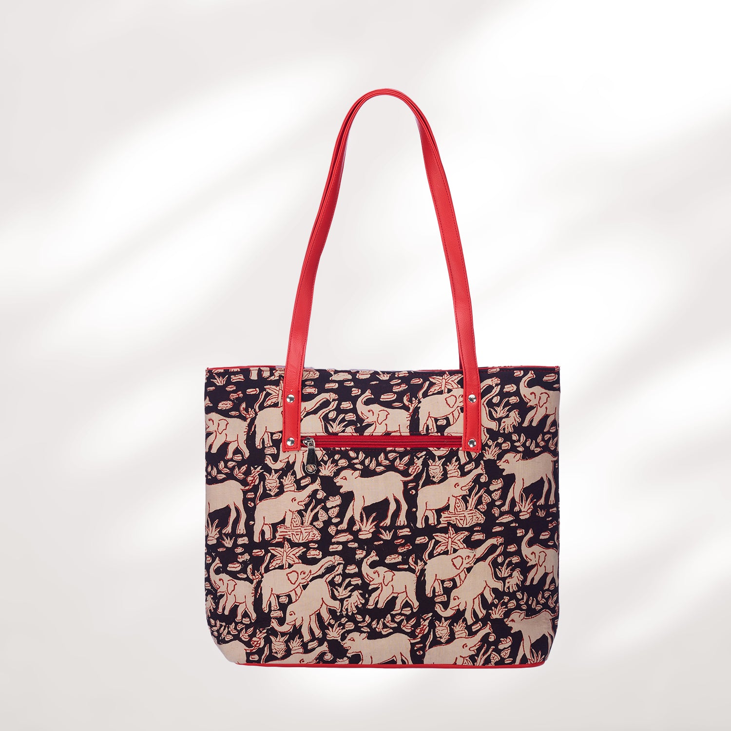 #colour_Elephant Print Organizer Tote