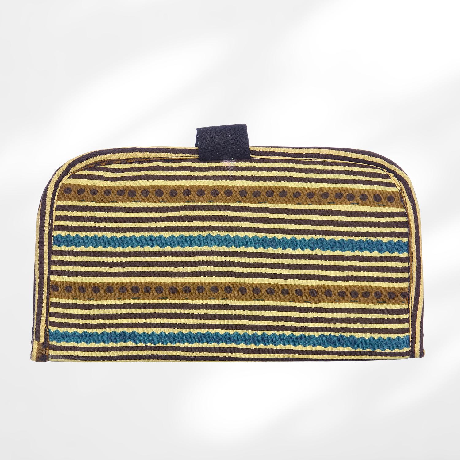 #colour_Olive Striped Print Fabric Flat Wallet