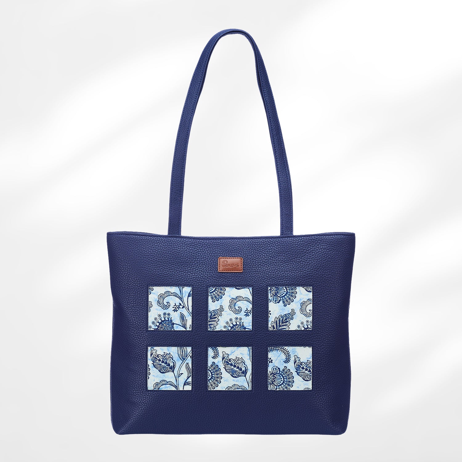 #colour_Indigo Blockprint Cutwork Tote