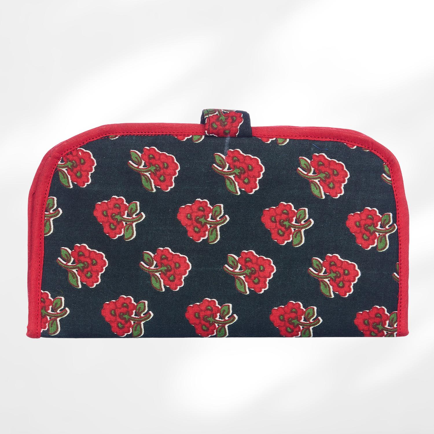 #colour_Floral Print Fabric Flat Wallet