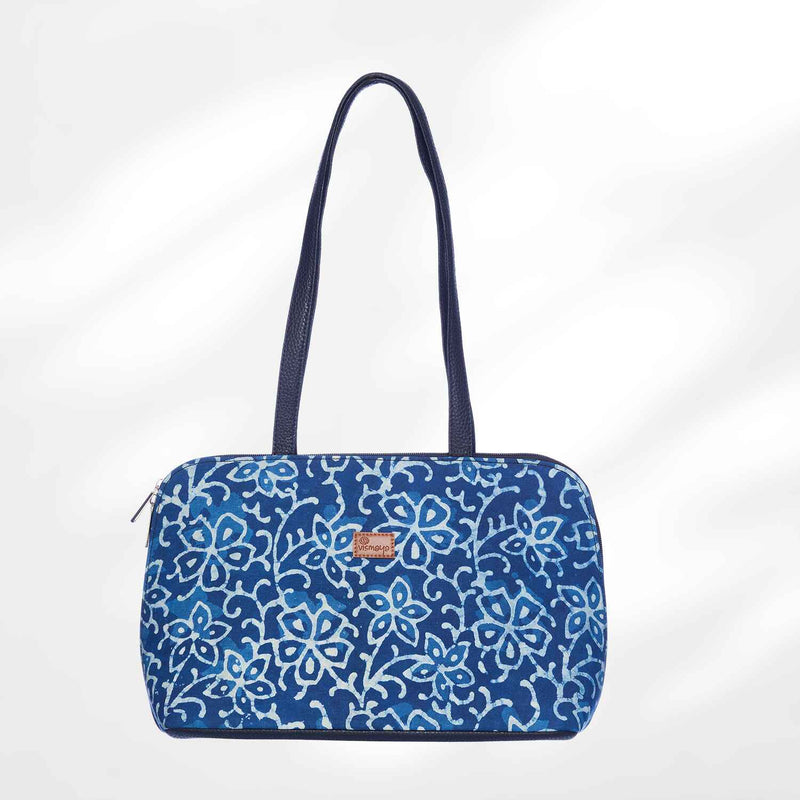 #colour_Indigo Vine Round Corner Shoulder Bag
