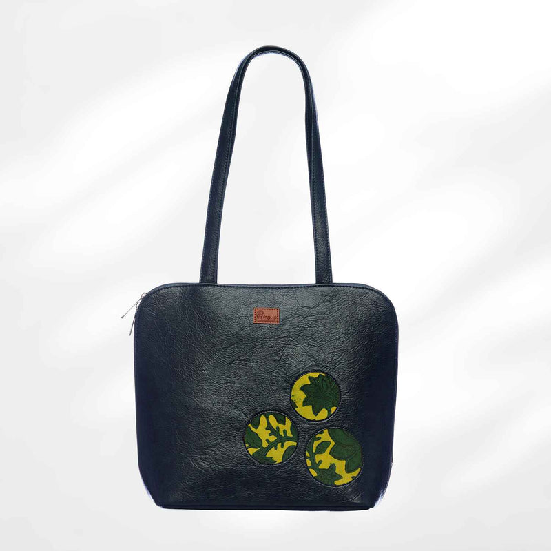 #colour_Olive Bloom Motif Shoulder Bag