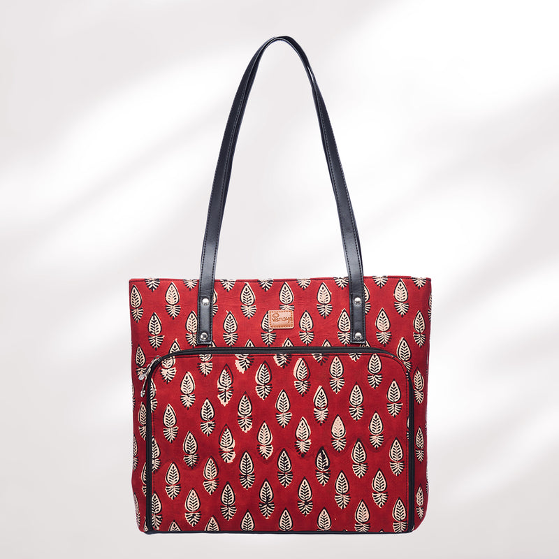 #colour_Red Leaf Organizer Tote