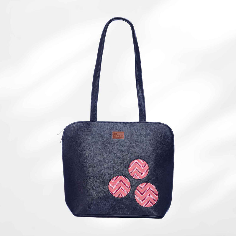 #colour_Blush Chevron Motif Shoulder Bag